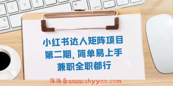 （7772期）小红书达人矩阵项目第二期，简单易上手，兼职全职都行（11节课）_深海鱼课堂-深海鱼