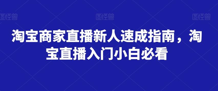 淘宝商家直播新人速成指南，淘宝直播入门小白必看_深海鱼课堂-深海鱼