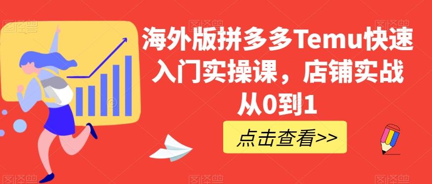 海外版拼多多Temu快速入门实操课，店铺实战从0到1_深海鱼课堂-深海鱼