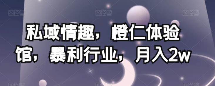 私域情趣，橙仁体验馆，暴利行业，月入2w【揭秘】_深海鱼课堂-深海鱼