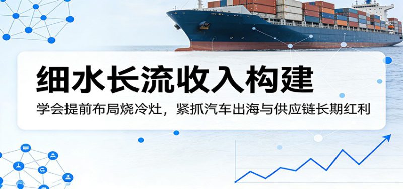 付费文章：细水长流收入构建，学会提前布局烧冷灶，紧抓汽车出海与供应链长期红利-深海鱼