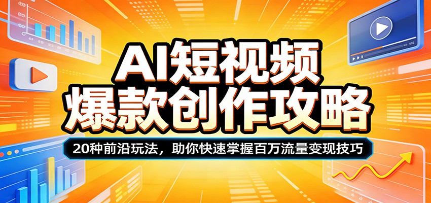 AI短视频爆款创作攻略：20种前沿玩法，助你快速掌握百万流量变现技巧AI短视频爆款创作攻略：20种前沿玩法，助你快速掌握百万流量变现技巧-深海鱼