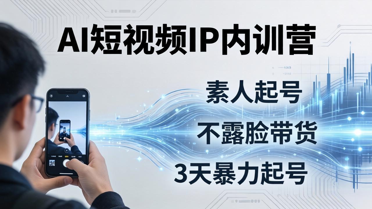 （17852期）2026AI短视频IP内训营：从素人起号到不露脸带货，3天暴力起号全流程拆解（17852期）2026AI短视频IP内训营：从素人起号到不露脸带货，3天暴力起号全流程拆解-深海鱼