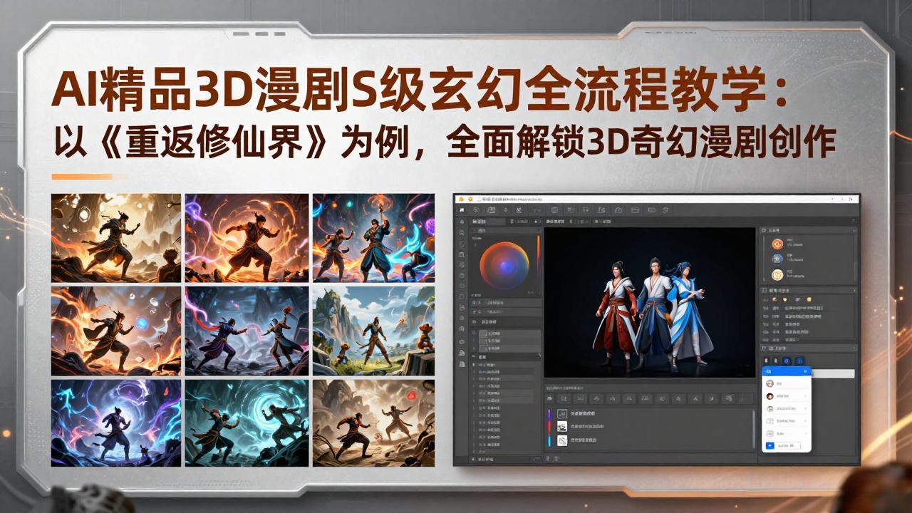 （17882期）AI精品3D漫剧S级玄幻全流程教学：以《重返修仙界》为例，全面解锁3D奇幻漫剧创作（17882期）AI精品3D漫剧S级玄幻全流程教学：以《重返修仙界》为例，全面解锁3D奇幻漫剧创作-深海鱼