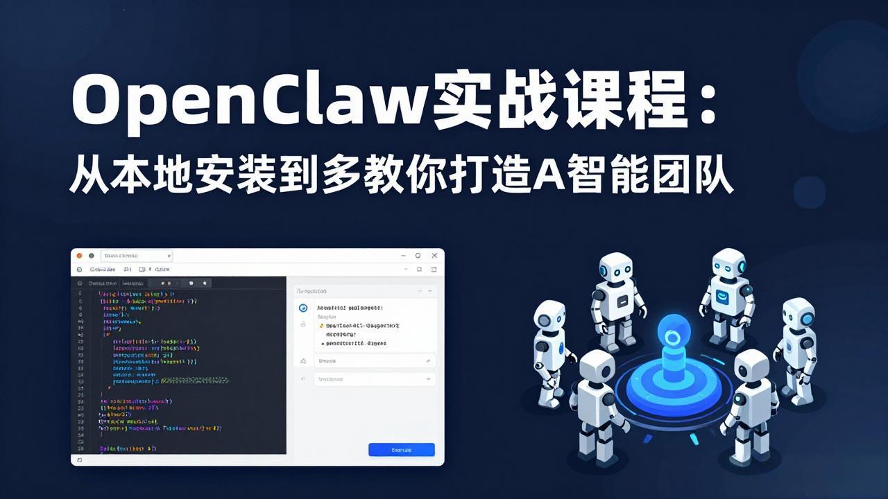 （17883期）OpenClaw实战课程：从本地安装到多Agent协同，手把手教你打造AI智能团队（17883期）OpenClaw实战课程：从本地安装到多Agent协同，手把手教你打造AI智能团队-深海鱼