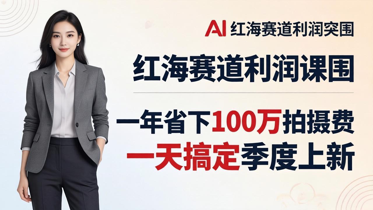（17884期）服装老板AI模特图课：一年省下100万拍摄费，一天搞定季度上新，红海赛道利润突围（17884期）服装老板AI模特图课：一年省下100万拍摄费，一天搞定季度上新，红海赛道利润突围-深海鱼