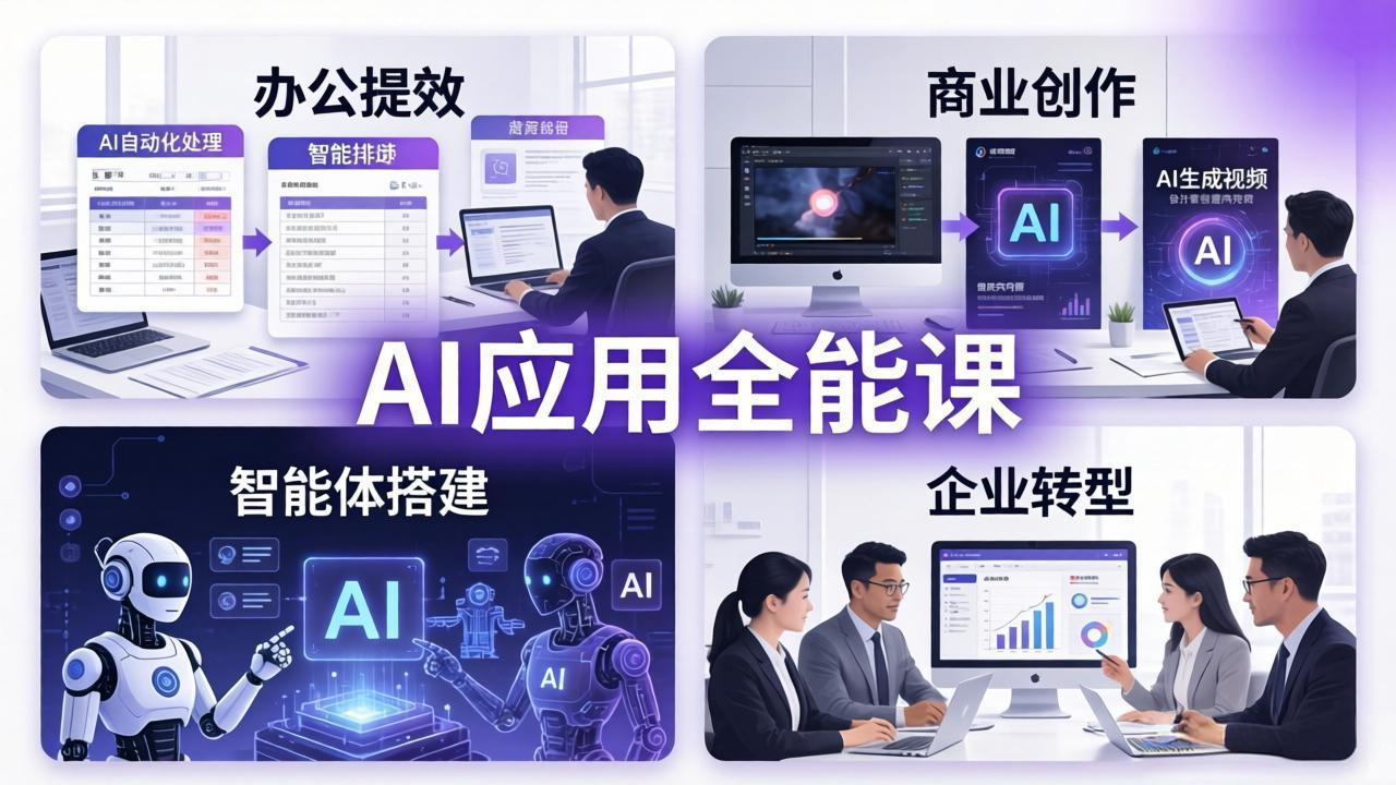 （17890期）AIGC 应用全能课：办公提效、商业创作、智能体搭建、企业转型，一站式学会AI应用（17890期）AIGC 应用全能课：办公提效、商业创作、智能体搭建、企业转型，一站式学会AI应用-深海鱼