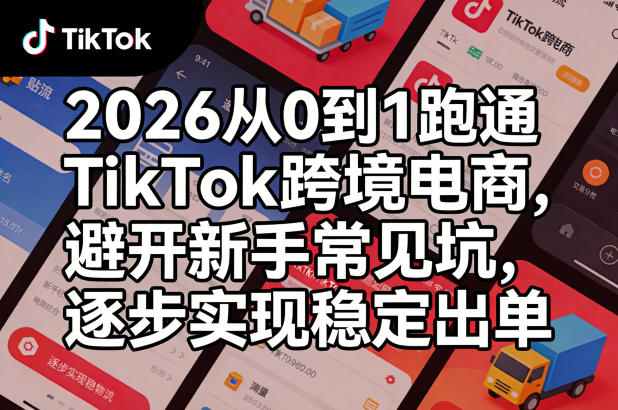 2026从0到1跑通TikTok跨境电商，避开新手常见坑，逐步实现稳定出单（更新0414）-深海鱼