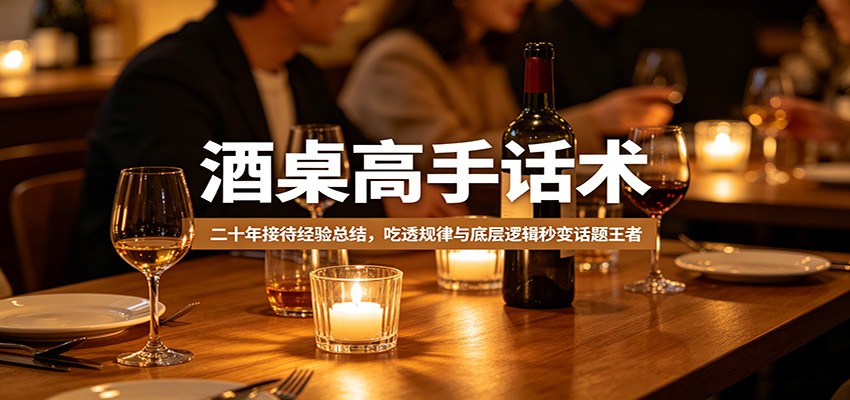 酒桌高手话术：二十年接待经验总结，吃透规律与底层逻辑秒变话题王者酒桌高手话术：二十年接待经验总结，吃透规律与底层逻辑秒变话题王者-深海鱼