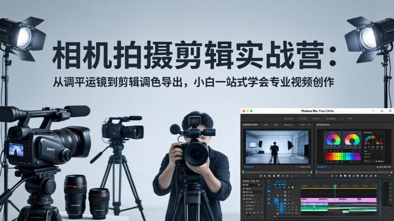 （18002期）相机拍摄剪辑实战营：从调平运镜到剪辑调色导出，小白一站式学会专业视频创作-深海鱼