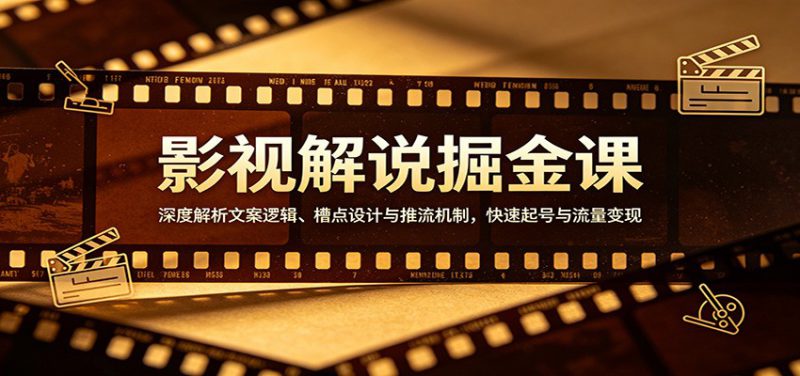 影视解说掘金课：深度解析文案逻辑、槽点设计与推流机制，快速起号与流量变现-深海鱼