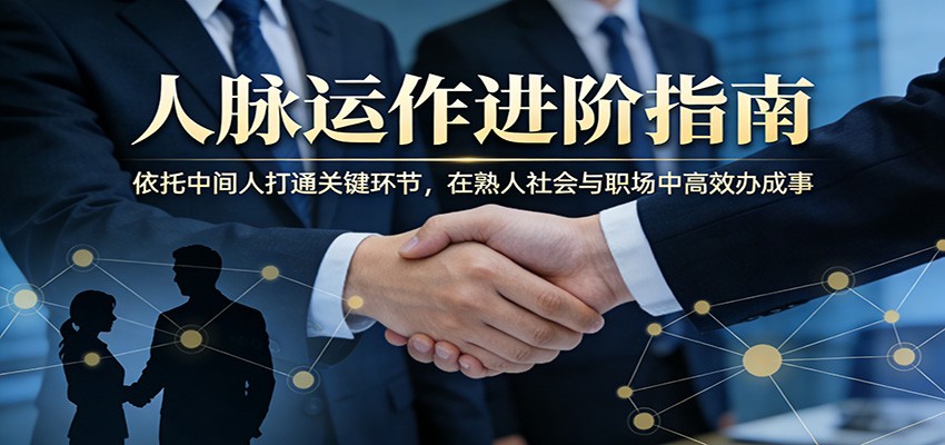 付费文章：人脉运作进阶指南，依托中间人打通关键环节，在熟人社会与职场中高效办成事付费文章：人脉运作进阶指南，依托中间人打通关键环节，在熟人社会与职场中高效办成事-深海鱼