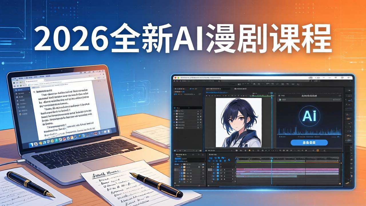 （17893期）2026全新AI漫剧课程：覆盖创作全链路，教你写作分镜剪辑配音一站式打造漫剧作品（17893期）2026全新AI漫剧课程：覆盖创作全链路，教你写作分镜剪辑配音一站式打造漫剧作品-深海鱼