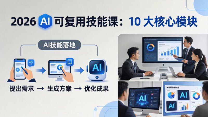 （17894期）2026AI可复用技能-4月新课：10大核心模块，手把手教你把AI用进工作、产出成果-深海鱼