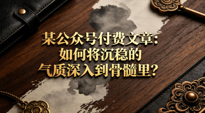 某公众号付费文章：如何将沉稳的气质深入到骨髓里？-深海鱼