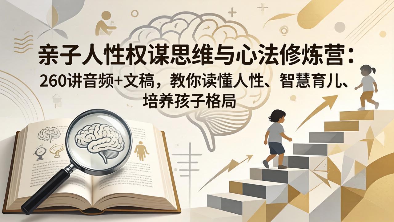（18076期）亲子人性权谋思维与心法修炼营：260讲音频+文稿，教你读懂人性、智慧育儿、培养孩子格局（18076期）亲子人性权谋思维与心法修炼营：260讲音频+文稿，教你读懂人性、智慧育儿、培养孩子格局-深海鱼