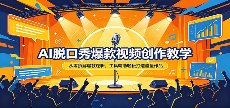 AI脱口秀爆款视频创作教学：从零拆解爆款逻辑，工具辅助轻松打造流量作品-深海鱼