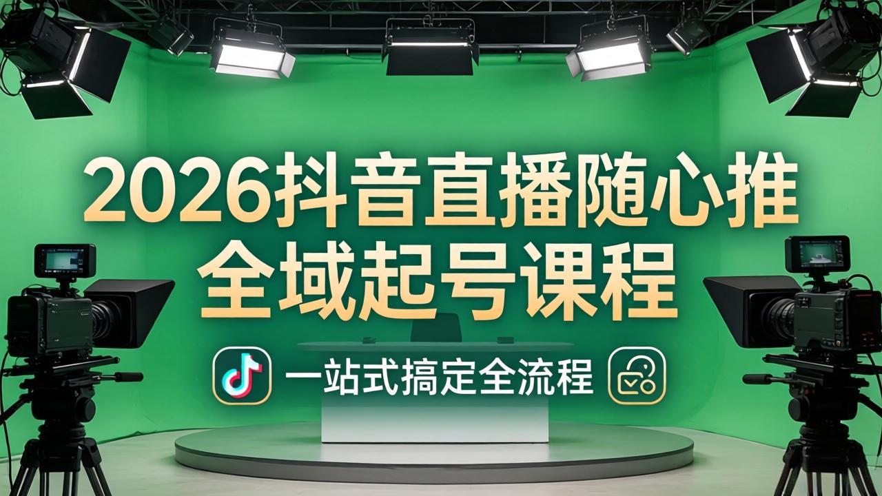 （18094期）2026抖音直播随心推全域起号课程(更新4月18)：一站式搞定直播起号、稳号、放量全流程（18094期）2026抖音直播随心推全域起号课程(更新4月18)：一站式搞定直播起号、稳号、放量全流程-深海鱼